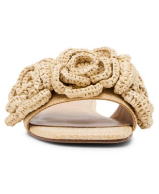 Women's Marisol Raffia Flower Slide Sandals