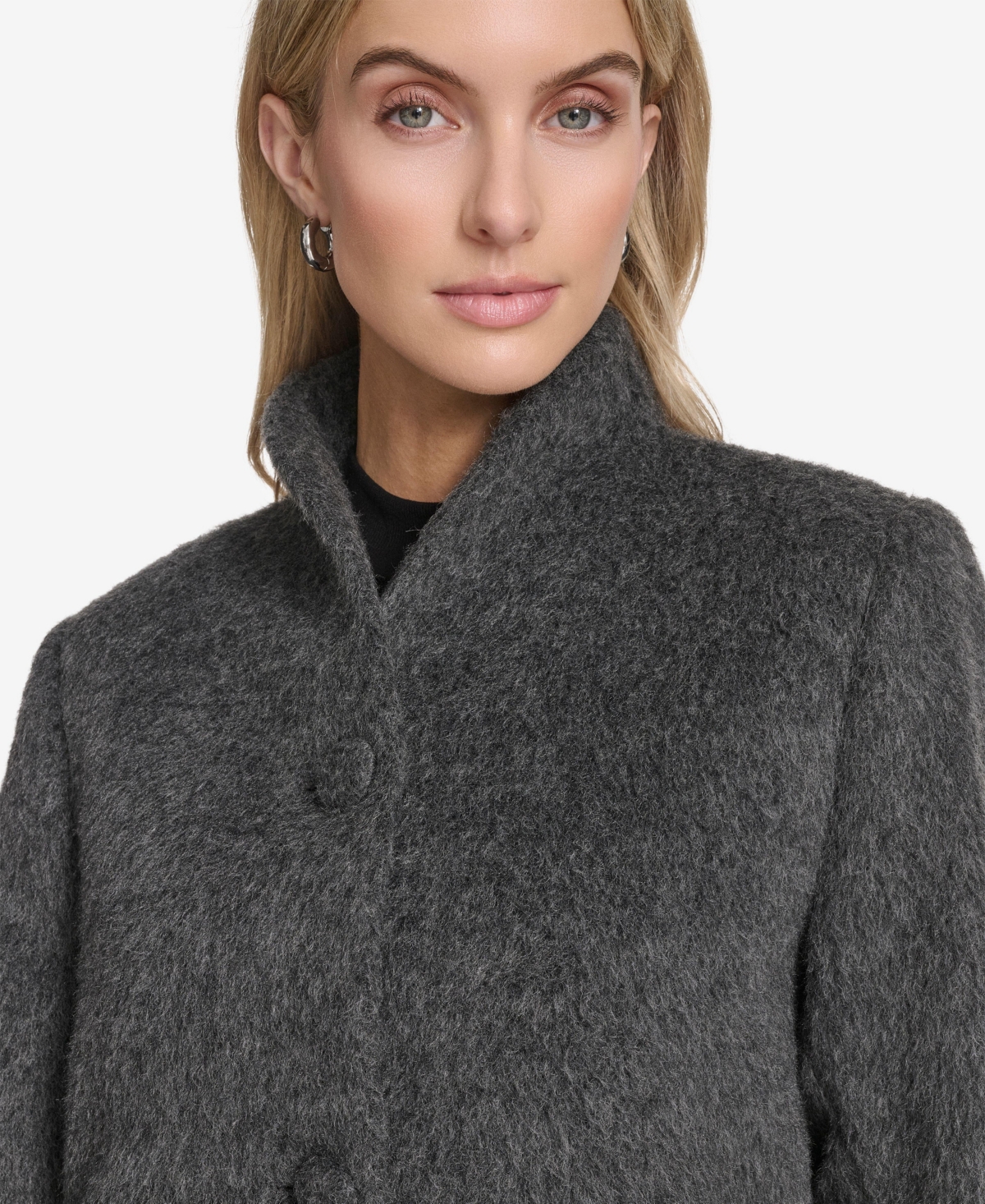 Andrew Marc Women's Piper Button Front Wool Blend Jacket