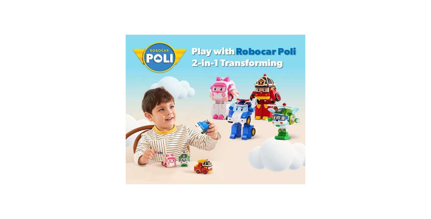 Детские фигурки Robocar Poli 2PCS 4" Transforming Robots (POLI & Amber) - Emergency Rescue Vehicle Action Figures Kids Educational Pretend Play Toy, цвет: Open Miscellaneous — фото 9