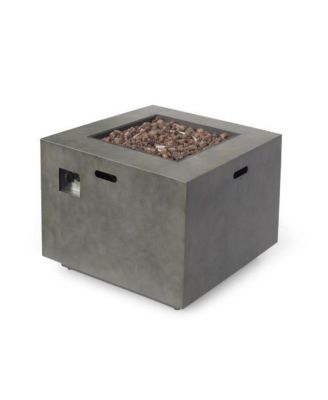 33 Inch Square Iron Propane Fire Pit with 50000 BTU and Hidden Tank