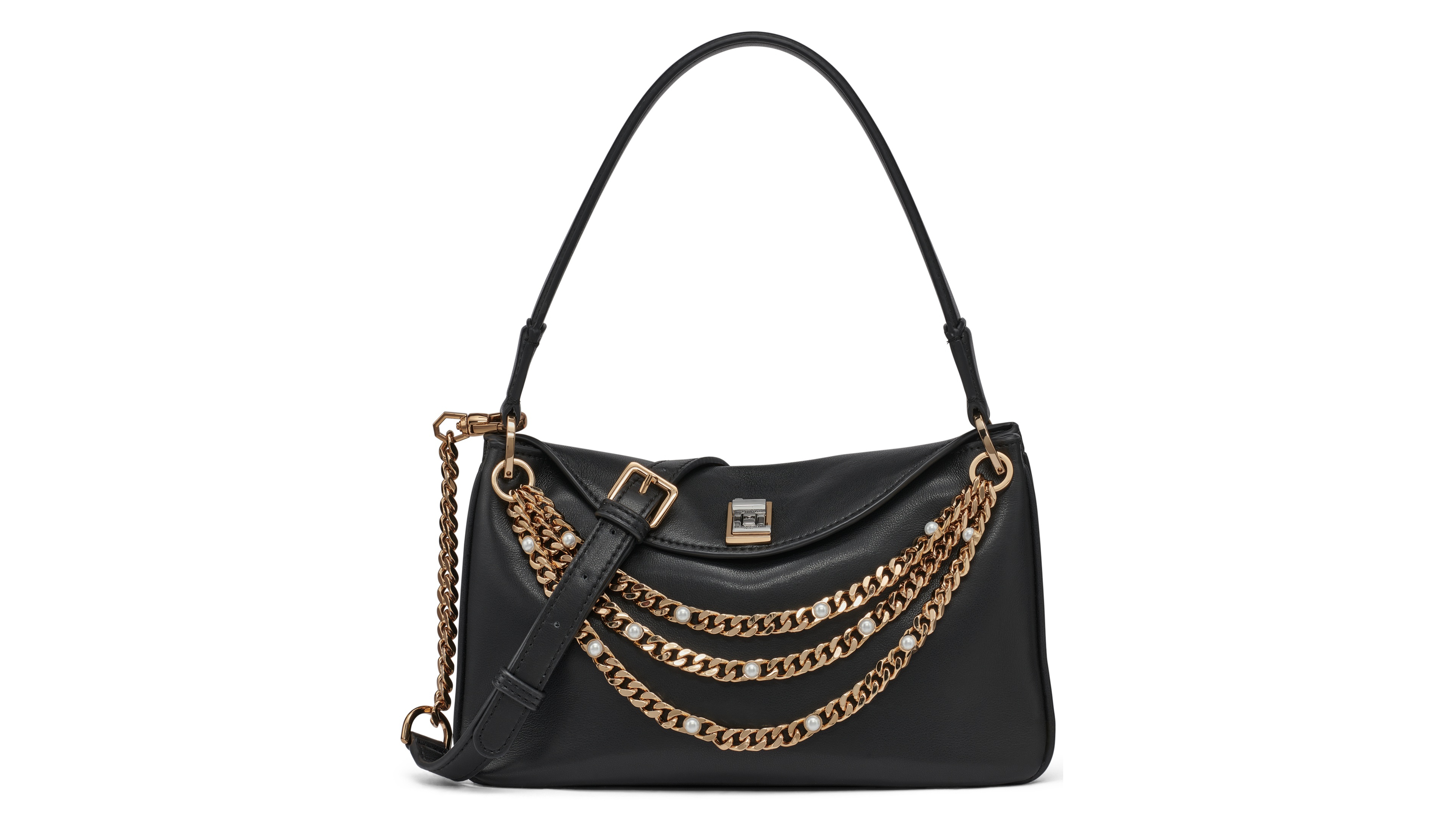 Karl Lagerfeld Paris Nadine Leather Shoulder Bag