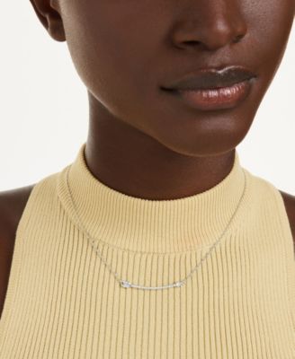 Mixed Cuts, Arrow, White, Rhodium Plated Idyllia Pendant Necklaces