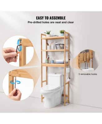 Over-The-Toilet Storage Shelf, 3-Tier Bathroom Space Saver Organizer Rack