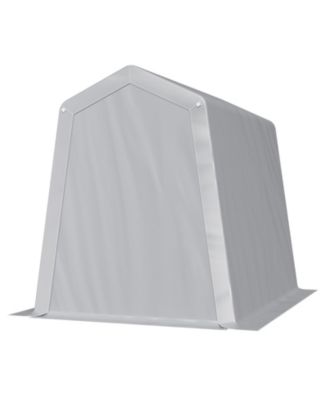 6 x 8 ft Outdoor Storage Shed Tent, Waterproof Portable Storage Tent with Roll-Up Door and Vents, Heavy Duty Frame, Grey