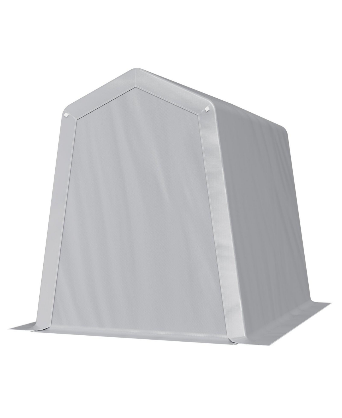 Mecale 6 x 8 ft Outdoor Storage Shed Tent, Waterproof Portable Storage Tent with Roll-Up Door and Vents, Heavy Duty Frame, Grey