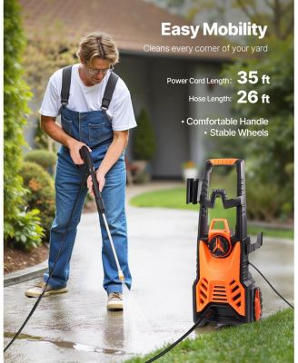 Electric Pressure Washer, 4500 PSI Max, 3.2 GPM, 4 Quick-Connect Nozzles, Foam Cannon, High Power Cleaning Machine