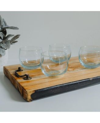 Clear Stemless Wine Goblets - Set of 4