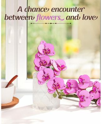 Wooden Flower 3D Puzzles Adults Artifical Flower Botanical Collection Building Craft Kit