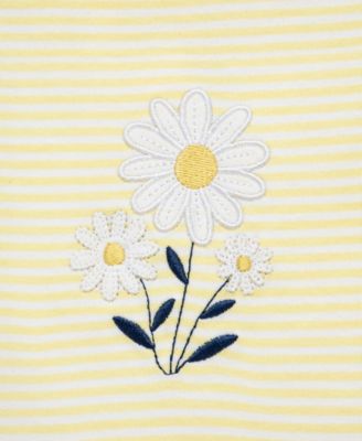 Baby Girls' Daisy Short-Sleeve Bodysuit, Leggings & Headband, 3-Piece Set