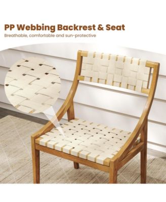 Outdoor Webbing Dining Chair for Patio or Garden