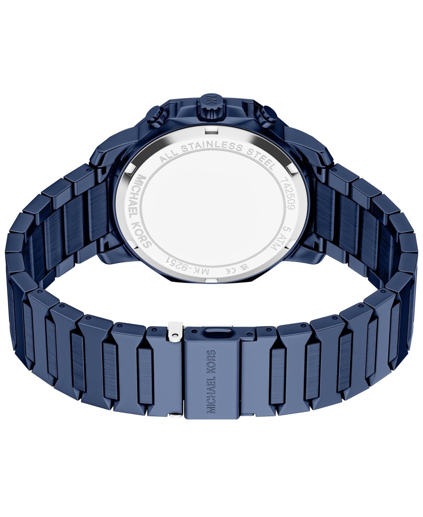 Мужские часы Michael Kors Prescott Chronograph Blue Stainless Steel Watch, 44mm — фото 5