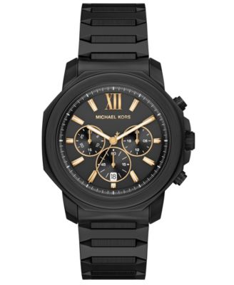 Men's Prescott Chronograph Black IP Stainless Steel Watch, 44mm