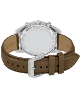 Men's Lexington Chronograph Brown Leather Watch, 45mm