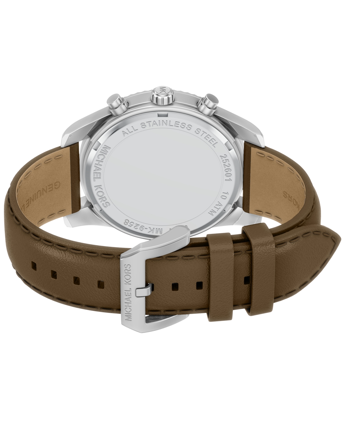 Michael Kors Men's Lexington Chronograph Brown Leather Watch, 45mm