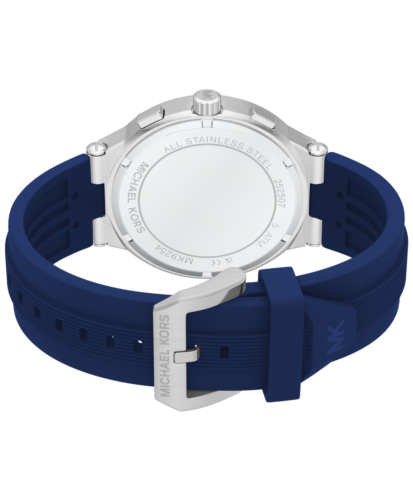Мужские часы Michael Kors Billie Chronograph Navy Silicone Watch, 46mm — фото 5