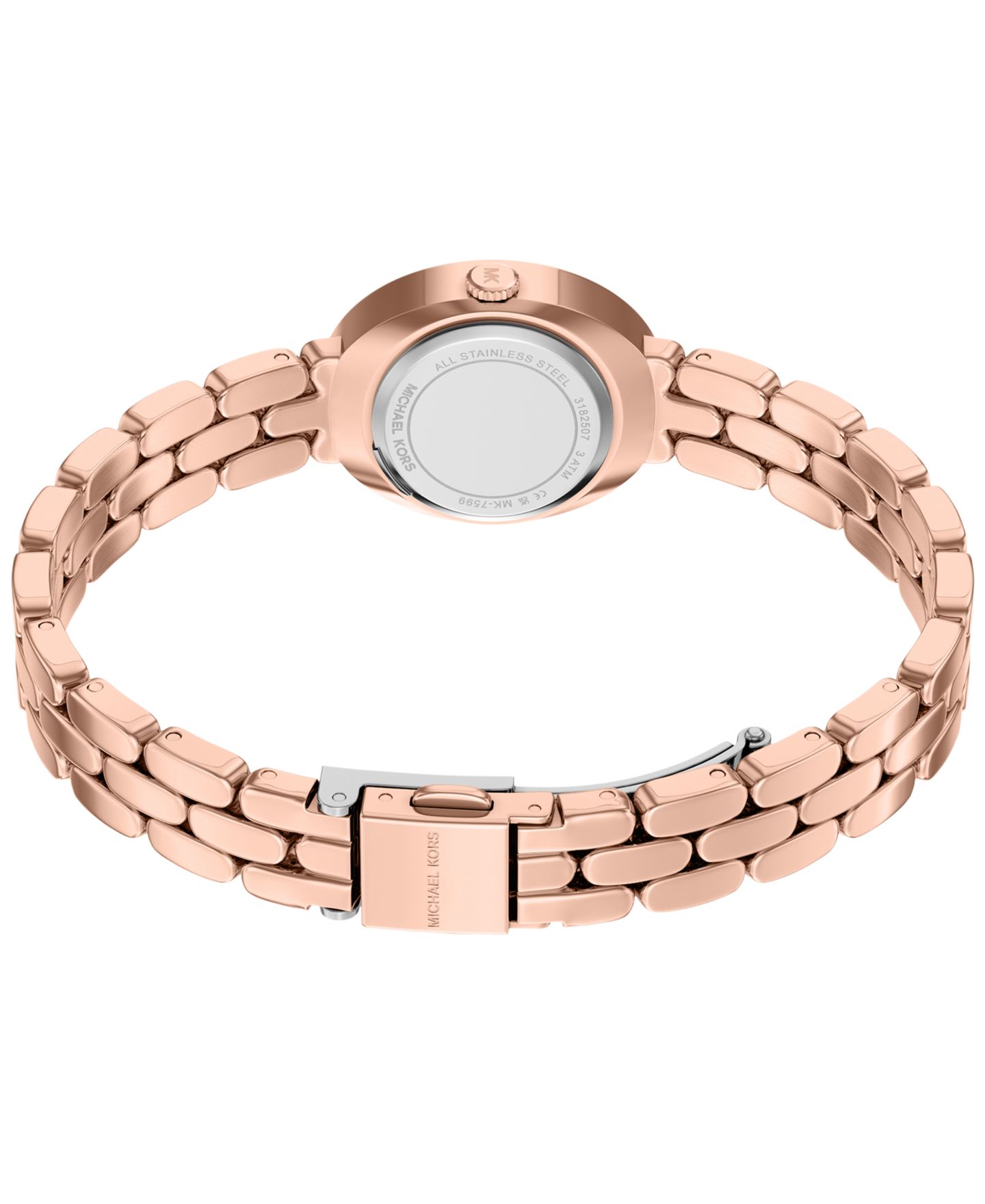 Женские часы Michael Kors Maude Three-Hand Rose Gold-Tone Stainless Steel Watch and Bracelet Set, 21MM — фото 5