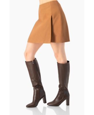 Women's Short Straight Skirt with Back Zipper