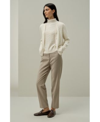 Women's Cable-Knit Baby Cashmere Cardigan