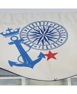 Ralph Lauren Navigator Cornice Rod Pocket Lined Window Valance