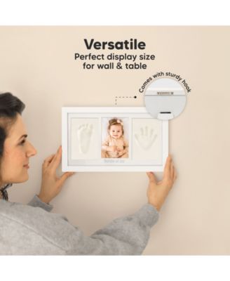 Duo Baby Hand and Footprint Kit, Baby Handprint Kit, Newborn Photo Frame, Baby Keepsake for New Mom