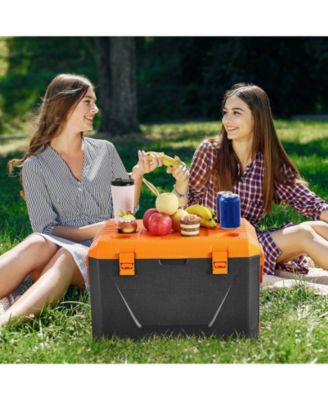 63 QT Hard Cooler, Insulated Portable Cooler with Ice Retention, Heavy-Duty Handles, Cup Holder, Lightweight Rigid Design