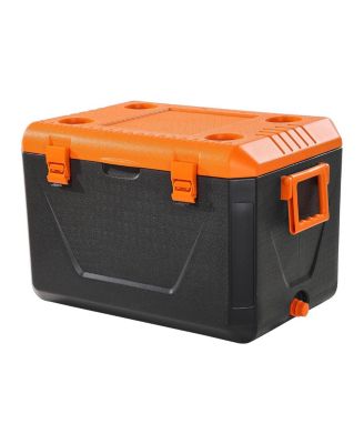 63 QT Hard Cooler, Insulated Portable Cooler with Ice Retention, Heavy-Duty Handles, Cup Holder, Lightweight Rigid Design