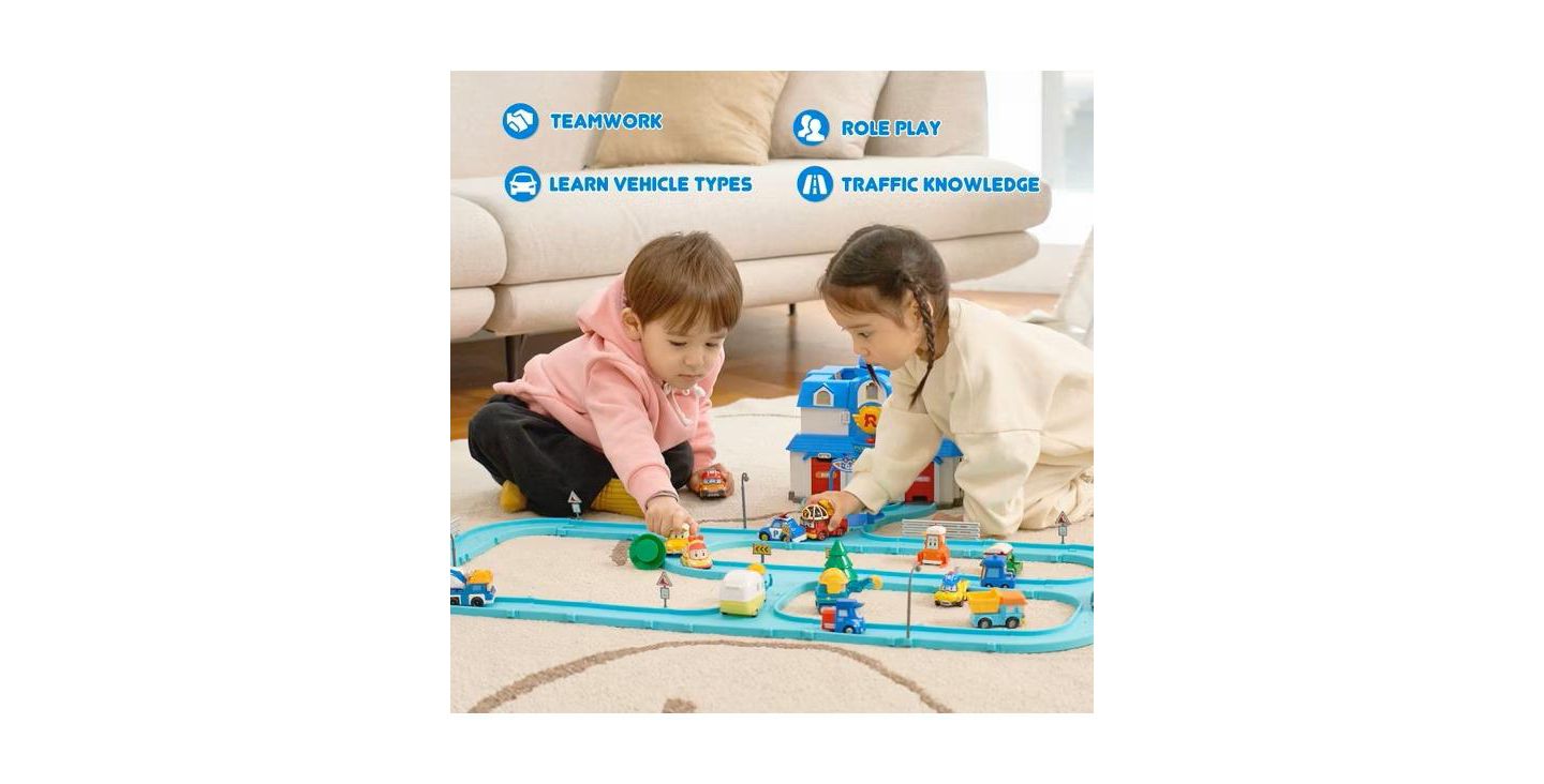 Детские игрушки Robocar Poli 6-Pack Die-Cast Metal Toy Cars with Brooms Town Friends (Cap, Mini, Rody, Trino, Camp, Lifty) – Fun Role-Play for Kids — фото 3