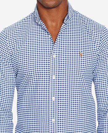 Polo Lauren Slim-Fit Stretch-Oxford Shirt & Reviews - Casual Button-Down - - Macy's