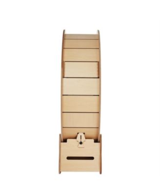 43.3 in Wooden Cat Running Wheel with Carpeted Runway in Yellow