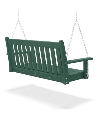 Outdoor Patio HDPE Hanging Front Porch Swing Bench