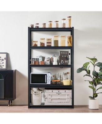 5-Tier Garage Storage Shelves, 18"D x 40"W x 72"H, 2000 lb Capacity, Adjustable Metal Utility Shelving Rack, Black