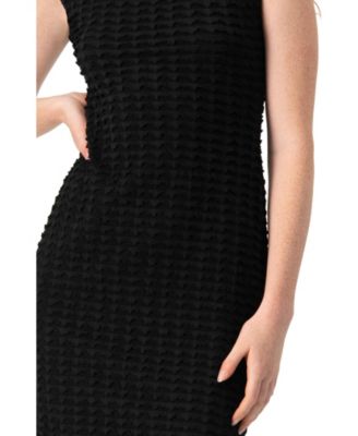 Women's Sleeveless Black Midi Dress