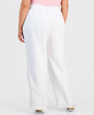 Plus Size Pull-On Wide-Leg Pants