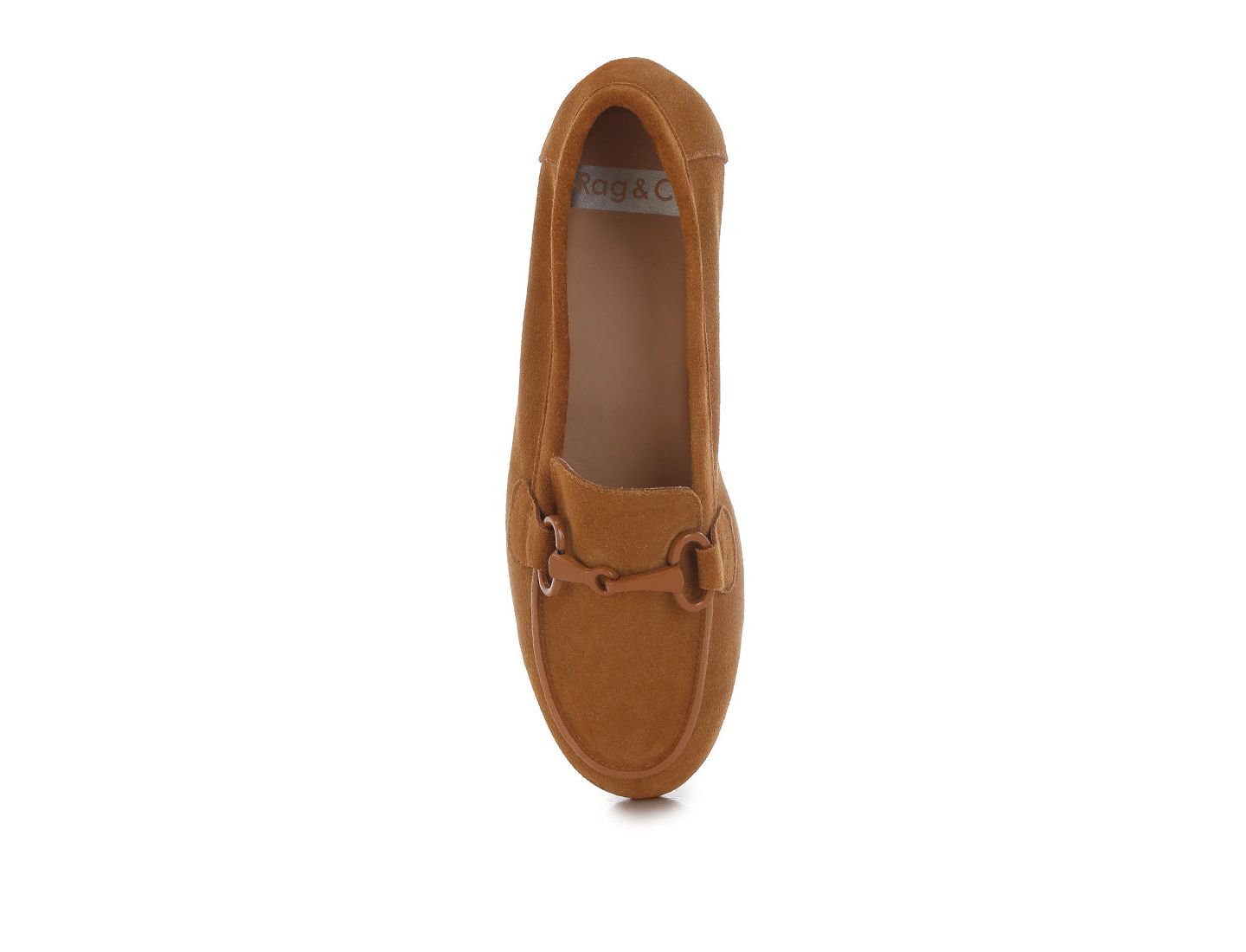 Женские туфли Rag & Co Awen Monochromatic Horsebit Real Suede, цвет: Бежевый / Хаки — фото 5