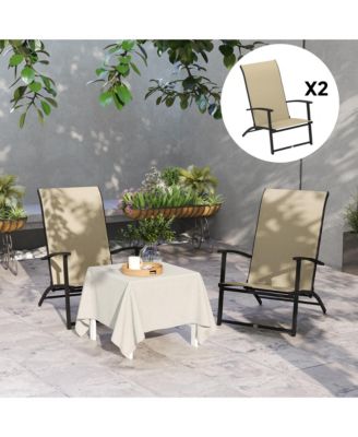 Folding Patio Chairs Set of 2, Portable Camping Chairs,