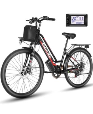 26" City Commuter Electric Bike for Adults, 750W Peak Motor, 48V 7.8Ah (374Wh) Removable Battery, 19.8 Mph 7-Speed Ebike