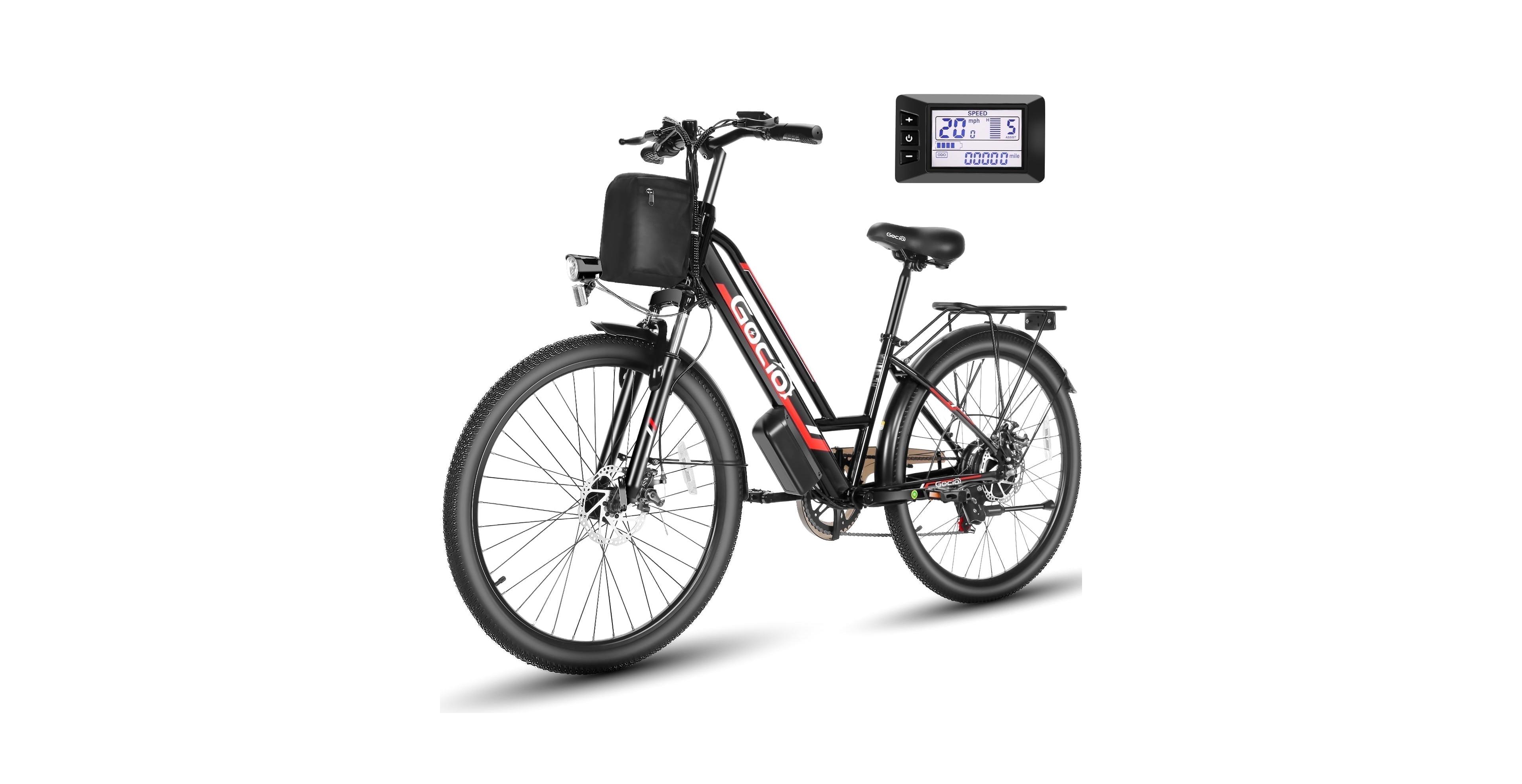 Gocio 26" City Commuter Electric Bike for Adults, 750W Peak Motor, 48V 7.8Ah (374Wh) Removable Battery, 19.8 Mph 7-Speed Ebike