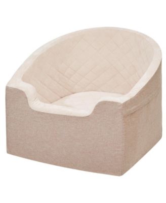 Waterproof Dog Car Booster Seat with Storage Pocket and Safety Leash