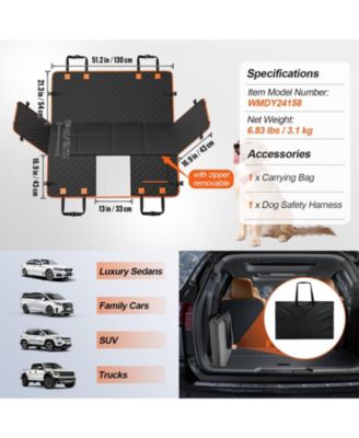 Waterproof Dog Car Seat Cover for Back Seat, 51.2 x 27.6 in, 600D Heavy-Duty Protection for SUV