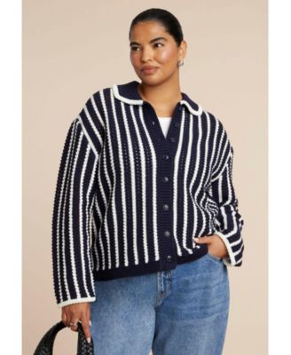 Women's Striped Cardigan
