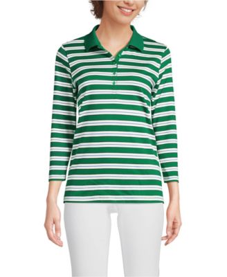 Women's 3/4 Sleeve Supima Cotton Polo Shirt