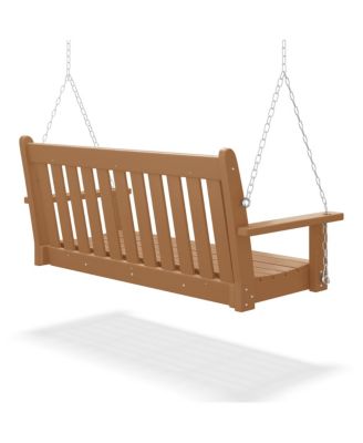 Outdoor Patio HDPE Hanging Front Porch Swing Bench