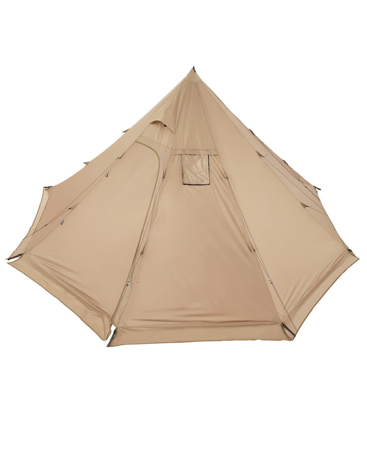 Mecale Hot Tent for 4 Persons, Waterproof Canvas Winter Tipi Tent with Stove Jack, Lightweight 4-Season Shelter