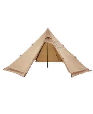 Hot Tent for 4 Persons, Waterproof Canvas Winter Tipi Tent with Stove Jack, Lightweight 4-Season Shelter