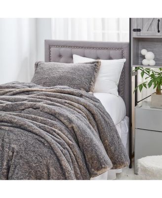 Polar Wolf - Coma Inducer Oversized Twin Comforter Set - Gray Brown