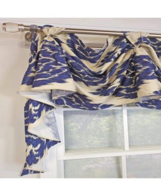 Flame 3-S Victory 100% Cotton Tab Top Swag Window Curtain 54" x 25" Navy