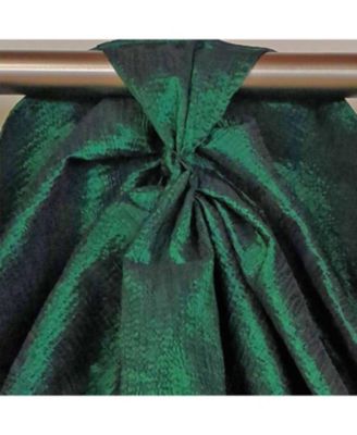 Crinkle Taffeta 3-S Victory 100% Polyester Tab Top Swag Window Curtain 54" x 25" Green