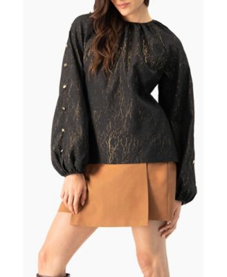 Women's Long Sleeve V-Neck Blouse