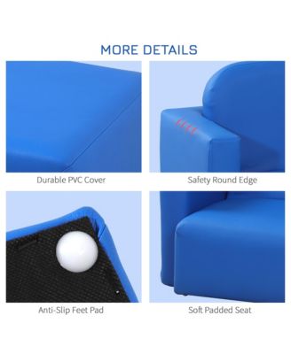 2-in-1 Kids Sofa, Convertible Table and Chair Set,