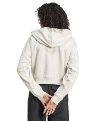 Women's Essentials 3-Stripes French Terry Quarter-Zip Hoodie